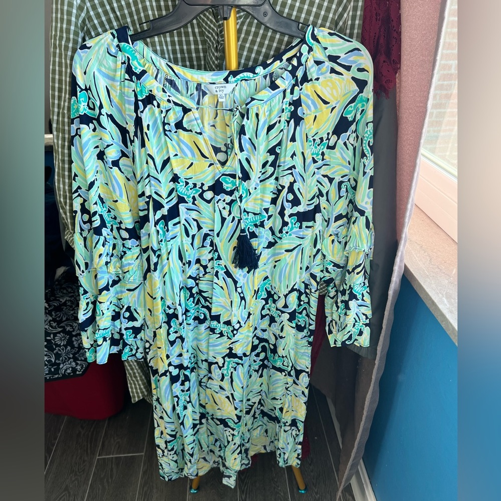 Crown and Ivy print dress, XL